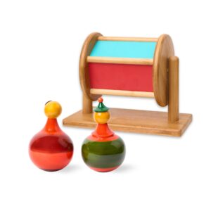 spinning-drum-with-sheets-balancing-dolls